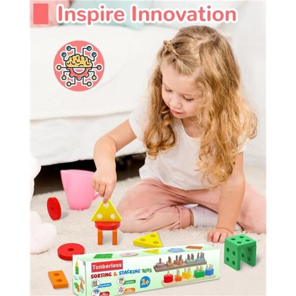 Toys for 1 2 3 Year Old Boy Girl, Toys for Ages 2-4 Toddlers Kids - Picture 4 of 7